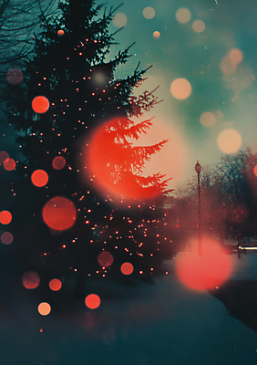 JPG 나무 편집이미지 겨울 가로등 하늘 사람없음 빛 야간 복고 보케 감성 겨울풍경 편집실사 AI포토 AI콘텐츠 자연요소 식물 계절 공공시설 컨셉 풍경 CG 파일형식