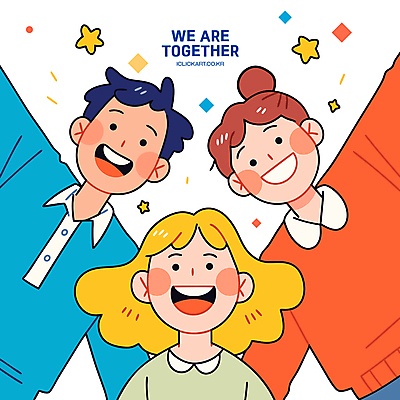 여자 남자 행복 일러스트 팔벌리기 협력 함께함 미소 청년 성인 세명 친구 희망 우정 모임 에너지 사회 그룹 동료 긍정 열정 화합 공동체 연대 성인만 국내일러스트 AI파일 감정 컨셉 관계 모션 표정 사람 파일형식 벡터