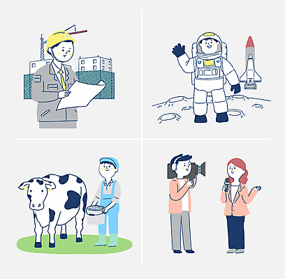 전신 여자 남자 일러스트 건설업 직업캐릭터 들기 여러명 성인 컬러풀 카메라 우유 우주비행사 소 기자 뉴스 축산업 안전모 건축가 카메라맨 양동이 우주선 마이크 손인사 성인만 일러캐릭터 AI파일 직업 캐릭터 산업 컬러 음향기기 다수 포유류 모션 유제품 사람 전자제품 우주 인사 헬멧 안전장비 사진사 파일형식 벡터