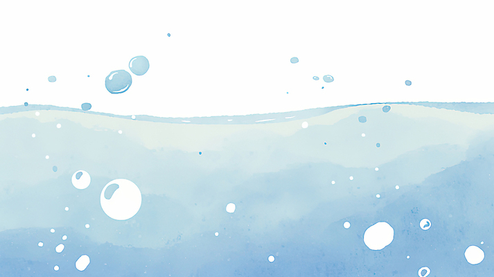 JPG 일러스트 수채화 사람없음 물 파란색 거품 물방울 액체 공기방울 국내일러스트 AI일러스트 AI콘텐츠 자연요소 컬러 파일형식