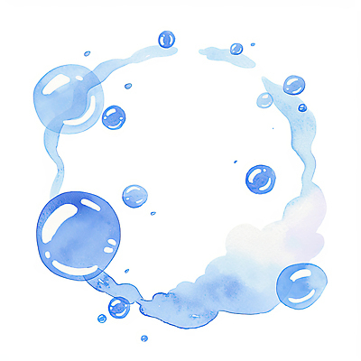 JPG 일러스트 수채화 사람없음 물 파란색 거품 물방울 액체 공기방울 국내일러스트 AI일러스트 AI콘텐츠 자연요소 컬러 파일형식