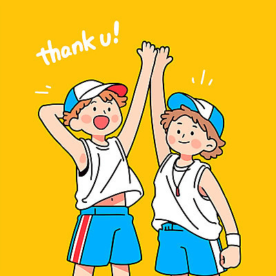 남자 어린이 유니폼 일러스트 협력 농구 미소 웃음 소년 두명 친구 노란색 즐거움 하이파이브 땡큐 캡모자 소년만 일러캐릭터 AI파일 캐릭터 모자_잡화 옷 감정 컬러 관계 표정 사람 손짓 구기 남자만 어린이만 파일형식 벡터