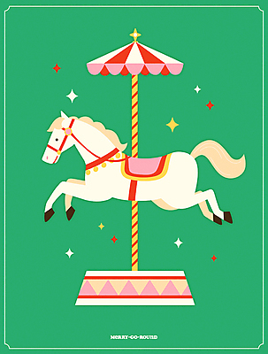 일러스트 사람없음 초록색 반짝임 축제 놀이공원 빈티지 오브젝트 회전목마 국내일러스트 AI파일 컬러 컨셉 모션 테마파크 놀이기구 파일형식 벡터