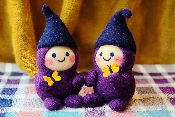 JPG 편집이미지 인형 나비 요정 미소 들기 앉기 사람없음 편식 편집실사 양모펠트 AI포토 AI콘텐츠 곤충 모션 표정 CG 양모 식생활 펠트 파일형식