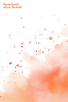 PSD 백그라운드 일러스트 추상 수채화 사람없음 번짐 다홍색 국내일러스트 컬러 무늬 파일형식 효과