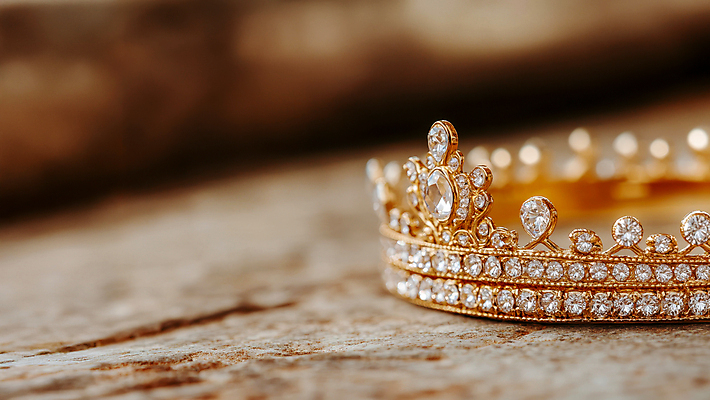 JPG 편집이미지 왕관 사람없음 장식 빛 화려 황금 클래식 고급 우아함 진주 다이아몬드 편집실사 AI포토 AI콘텐츠 컨셉 보석 CG 파일형식