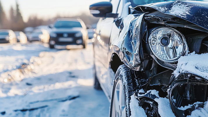 JPG 편집이미지 도로 겨울 자동차 사람없음 손상 위험 전조등 교통사고 빙판 눈길 자동차사고 빙판길 차사고 편집실사 AI포토 AI콘텐츠 계절 길 육상교통 컨셉 교통시설 조명 눈_날씨 사건 CG 파일형식