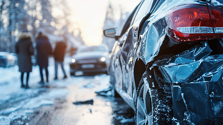JPG 편집이미지 실루엣 도로 겨울 자동차 사람 성인 세명 손상 파편 위험 교통사고 빙판 눈길 자동차사고 빙판길 차사고 성인만 편집실사 AI포토 AI콘텐츠 계절 길 육상교통 컨셉 교통시설 눈_날씨 촬영기법 사건 CG 파일형식