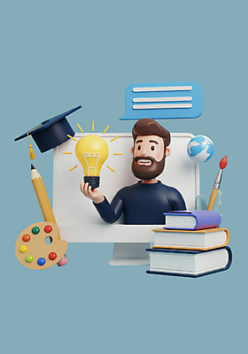 PSD 편집이미지 교육 남자 지구 말풍선 학사모 전구 수업 수염 아이디어 설명 한명 들기 상반신 성인 파란색 3D 모니터 교사 붓 팔레트 책더미 성인남자한명만 편집3D 직업 모자_잡화 1 컬러 컨셉 졸업 모션 사람 책 컴퓨터 디지털합성 무더기 남자한명만 성인남자만 파일형식