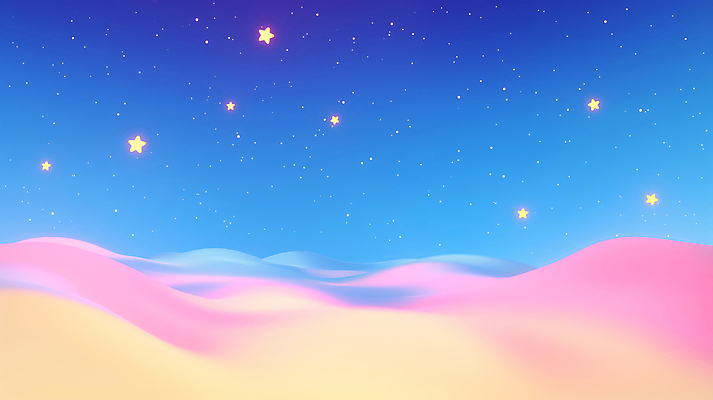 JPG 일러스트 밤하늘 사람없음 컬러풀 언덕 입체 몽환 국내일러스트 AI일러스트 AI콘텐츠 컬러 컨셉 하늘 야간 파일형식