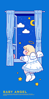 구름 응시 여자 별 어린이 일러스트 밤하늘 한명 소녀 파란색 귀여움 기댐 비행 커튼 초승달 창가 순수 천사날개 소녀한명만 국내일러스트 천사링 AI파일 자연요소 1 시선 컬러 컨셉 날개 창문 모션 하늘 천사 사람 달 야간 여자한명만 소녀만 파일형식 벡터