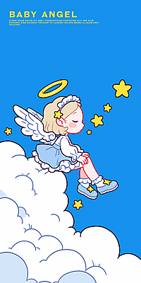 구름 여자 별 어린이 일러스트 밤하늘 한명 앉기 소녀 파란색 귀여움 눈감음 머리띠 순수 천사날개 소녀한명만 국내일러스트 천사링 AI파일 자연요소 1 컬러 컨셉 날개 장신구 모션 하늘 천사 사람 야간 여자한명만 소녀만 파일형식 벡터