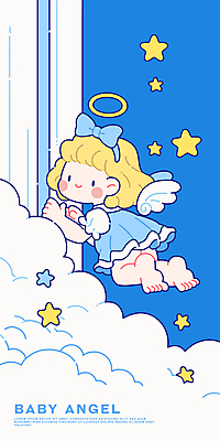 구름 여자 별 리본 어린이 일러스트 밤하늘 한명 소녀 파란색 귀여움 비행 머리띠 순수 천사날개 소녀한명만 국내일러스트 천사링 AI파일 자연요소 1 컬러 컨셉 날개 장신구 하늘 천사 사람 야간 여자한명만 소녀만 파일형식 벡터