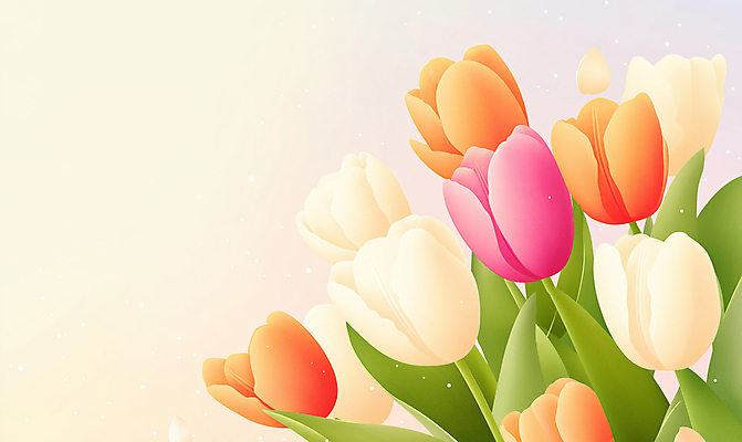 JPG 편집이미지 여러송이 따뜻함 사람없음 봄 튤립 화사함 감성 편집실사 AI포토 AI콘텐츠 계절 꽃 다수 컨셉 CG 파일형식