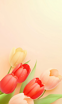 JPG 편집이미지 여러송이 따뜻함 사람없음 빨간색 봄 튤립 이슬 화사함 감성 편집실사 AI포토 AI콘텐츠 계절 꽃 컬러 다수 컨셉 CG 파일형식