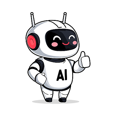 캐릭터 과학 일러스트 미소 웃음 사람없음 과학기술 로봇 따봉 AI_인공지능 일러캐릭터 AI파일 기술 표정 최고 파일형식 벡터