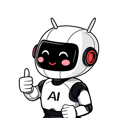 캐릭터 과학 일러스트 미소 웃음 사람없음 과학기술 로봇 따봉 AI_인공지능 일러캐릭터 AI파일 기술 표정 최고 파일형식 벡터