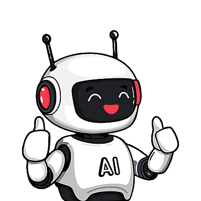 캐릭터 과학 일러스트 미소 웃음 사람없음 과학기술 로봇 따봉 AI_인공지능 일러캐릭터 AI파일 기술 표정 최고 파일형식 벡터