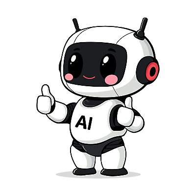 캐릭터 과학 일러스트 미소 웃음 사람없음 과학기술 로봇 따봉 AI_인공지능 일러캐릭터 AI파일 기술 표정 최고 파일형식 벡터