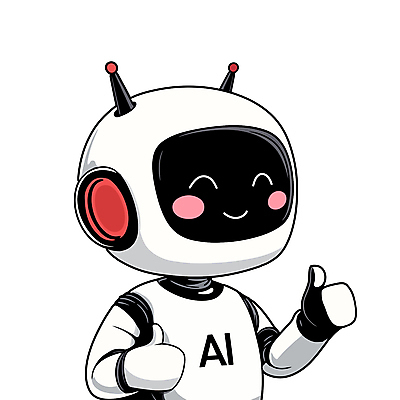 캐릭터 과학 일러스트 미소 웃음 사람없음 과학기술 로봇 따봉 AI_인공지능 일러캐릭터 AI파일 기술 표정 최고 파일형식 벡터