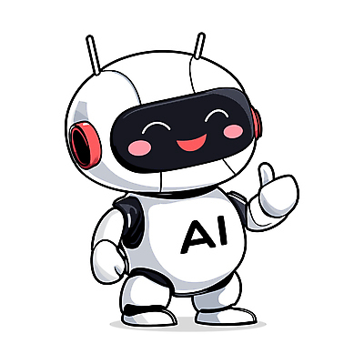 캐릭터 과학 일러스트 미소 웃음 사람없음 과학기술 로봇 따봉 AI_인공지능 일러캐릭터 AI파일 기술 표정 최고 파일형식 벡터