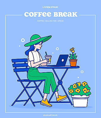 전신 여자 꽃 화분 여유 커피 하늘색 의자 일러스트 탁자 티타임 휴식 한명 들기 앉기 성인 일상 노트북 카페 편안함 챙모자 테이크아웃컵 성인여자한명만 국내일러스트 AI파일 식물 모자_잡화 1 감정 음료 가구 컨셉 모션 사람 라이프 컵 파란색 전자제품 상점 감각 여자한명만 성인여자만 파일형식 벡터