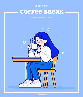 전신 여자 여유 커피 여행 하늘색 의자 일러스트 탁자 티타임 휴식 한명 미소 들기 앉기 성인 일상 카페 머그컵 편안함 성인여자한명만 국내일러스트 AI파일 1 감정 음료 가구 컨셉 모션 표정 사람 라이프 컵 파란색 상점 감각 여자한명만 성인여자만 파일형식 벡터