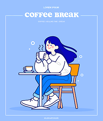 전신 여자 여유 커피 하늘색 의자 일러스트 탁자 티타임 휴식 한명 미소 들기 앉기 성인 일상 카페 머그컵 편안함 커피잔 성인여자한명만 국내일러스트 AI파일 1 감정 음료 가구 컨셉 모션 잔 표정 사람 라이프 컵 파란색 상점 감각 여자한명만 성인여자만 파일형식 벡터