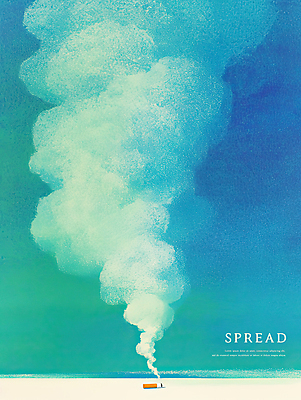 PSD 일러스트 사람없음 파란색 담배꽁초 담배연기 확산 국내일러스트 컬러 담배 연기 파일형식