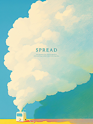 PSD 일러스트 그림자 사람없음 연기 수증기 가습기 확산 국내일러스트 파일형식