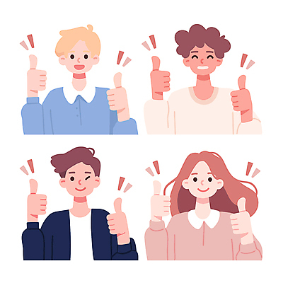 여자 남자 일러스트 함께함 여러명 상반신 성인 손들기 우정 따봉 성인만 국내일러스트 AI파일 다수 컨셉 모션 사람 친구 최고 파일형식 벡터