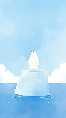 JPG 구름 바다 하늘색 일러스트 자연 하늘 풍경 사람없음 얼음 극지방 북극곰 빙하 감성 국내일러스트 AI일러스트 AI콘텐츠 자연요소 컨셉 곰 파란색 생태계 지역 파일형식