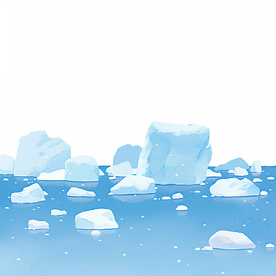 JPG 바다 하늘색 일러스트 자연 풍경 사람없음 얼음 극지방 빙하 감성 국내일러스트 AI일러스트 AI콘텐츠 자연요소 컨셉 파란색 생태계 지역 파일형식