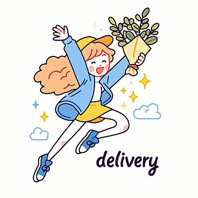 전신 구름 여자 꽃 행복 어린이 일러스트 자연 한명 웃음 들기 소녀 점프 만세 활기 꽃배달 캡모자 소녀한명만 일러캐릭터 AI파일 자연요소 식물 캐릭터 모자_잡화 1 감정 컨셉 모션 표정 사람 배송 생태계 여자한명만 소녀만 파일형식 벡터