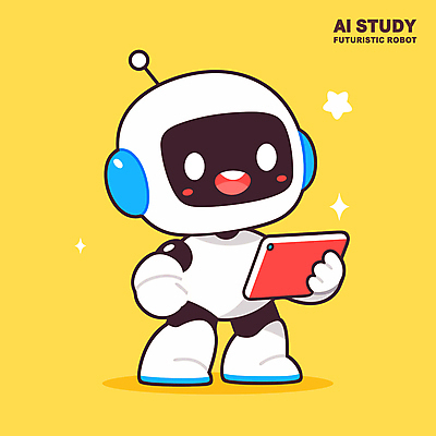 교육 일러스트 미래 미소 들기 사람없음 반짝임 스마트폰 노란색 발전 로봇 첨단 AI_인공지능 일러캐릭터 AI파일 캐릭터 컬러 컨셉 모션 표정 핸드폰 스마트기기 파일형식 벡터