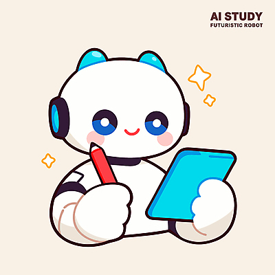 교육 일러스트 미래 미소 들기 사람없음 반짝임 스마트폰 연필 발전 로봇 첨단 AI_인공지능 일러캐릭터 AI파일 캐릭터 컨셉 모션 학용품 표정 핸드폰 스마트기기 필기구 파일형식 벡터