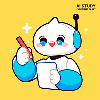 교육 일러스트 미래 미소 들기 사람없음 반짝임 스마트폰 연필 노란색 발전 로봇 첨단 AI_인공지능 일러캐릭터 AI파일 캐릭터 컬러 컨셉 모션 학용품 표정 핸드폰 스마트기기 필기구 파일형식 벡터