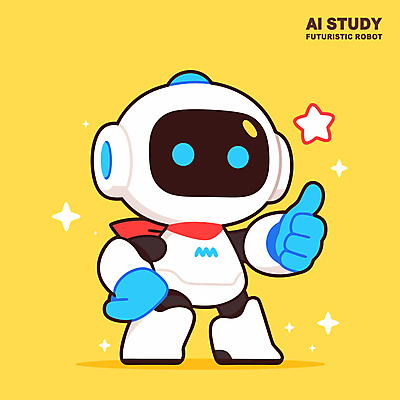 교육 허리손 일러스트 미래 사람없음 반짝임 스마트폰 노란색 스카프 발전 로봇 따봉 첨단 AI_인공지능 일러캐릭터 AI파일 캐릭터 컬러 포즈 컨셉 모션 핸드폰 스마트기기 목도리 최고 파일형식 벡터