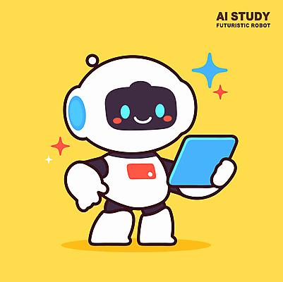 교육 일러스트 미래 미소 들기 사람없음 반짝임 스마트폰 노란색 발전 로봇 첨단 AI_인공지능 일러캐릭터 AI파일 캐릭터 컬러 컨셉 모션 표정 핸드폰 스마트기기 파일형식 벡터