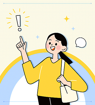 여자 하늘색 말풍선 생각 가방 일러스트 아이디어 한명 성인 반짝임 노란색 가리킴 느낌표 창의력 성인여자한명만 깨달은 국내일러스트 AI파일 1 기호 잡화 컬러 컨셉 모션 사람 손짓 파란색 여자한명만 성인여자만 파일형식 벡터