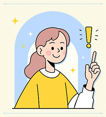 여자 하늘색 생각 일러스트 아이디어 한명 상반신 성인 반짝임 노란색 가리킴 느낌표 창의력 성인여자한명만 깨달은 국내일러스트 AI파일 1 기호 컬러 컨셉 모션 사람 손짓 파란색 여자한명만 성인여자만 파일형식 벡터