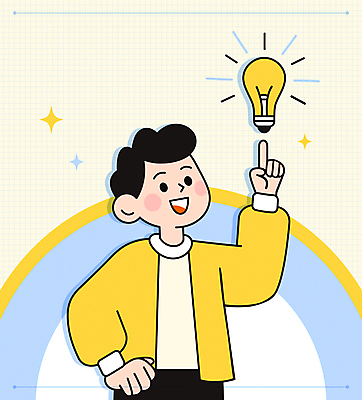 남자 허리손 하늘색 생각 일러스트 전구 아이디어 한명 성인 반짝임 노란색 가리킴 창의력 성인남자한명만 깨달은 국내일러스트 AI파일 1 컬러 포즈 컨셉 모션 사람 손짓 파란색 남자한명만 성인남자만 파일형식 벡터