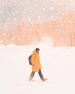 JPG 전신 나무 남자 겨울 가방 일러스트 색연필 털모자 한명 성인 노란색 걷기 설원 목도리 추위 눈 주머니손 감성 성인남자한명만 국내일러스트 AI일러스트 AI콘텐츠 자연요소 식물 모자_잡화 1 잡화 계절 컬러 컨셉 모션 날씨 학용품 눈_날씨 사람 남자한명만 성인남자만 파일형식