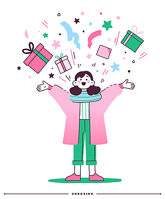 전신 여자 행복 일러스트 폭죽 한명 들기 이벤트 성인 선물상자 쇼핑 만세 오픈 즐거움 꽃가루 성인여자한명만 언박싱 국내일러스트 AI파일 1 감정 모션 선물 사람 상자 가루 여자한명만 성인여자만 파일형식 벡터