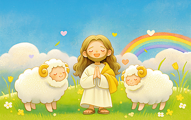 JPG 전신 구름 남자 기독교 나비 십자가 무지개 꽃밭 일러스트 하늘 한명 들기 잔디 성인 눈감음 봄풍경 기도 하트 양 예수 성인남자한명만 국내일러스트 AI일러스트 AI콘텐츠 자연요소 모양 식물 1 꽃 종교 곤충 포유류 모션 사람 풍경 봄 신_종교 남자한명만 성인남자만 파일형식