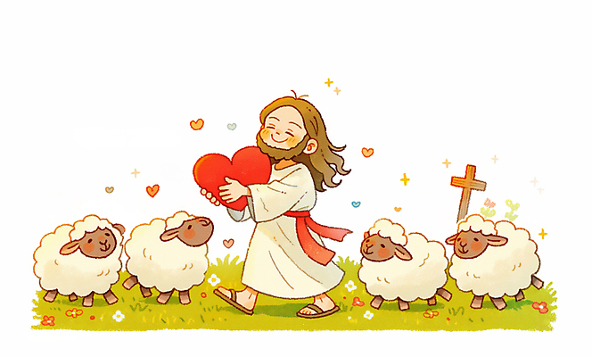 JPG 전신 남자 기독교 나비 십자가 꽃밭 일러스트 한명 들기 잔디 성인 걷기 봄풍경 하트 끈 양 예수 성인남자한명만 국내일러스트 AI일러스트 AI콘텐츠 모양 식물 1 꽃 종교 곤충 포유류 모션 사람 풍경 봄 신_종교 남자한명만 성인남자만 파일형식