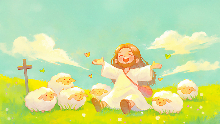 JPG 전신 구름 남자 기독교 나비 십자가 꽃밭 가방 일러스트 하늘 한명 들기 앉기 잔디 성인 손들기 봄풍경 하트 양 예수 성인남자한명만 국내일러스트 AI일러스트 AI콘텐츠 자연요소 모양 식물 1 잡화 꽃 종교 곤충 포유류 모션 사람 풍경 봄 신_종교 남자한명만 성인남자만 파일형식