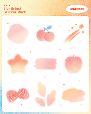 도형 PSD 별 스티커 일러스트 딸기 붓터치 나뭇잎 사람없음 반짝임 세트 체리 사과 유성 그라데이션 파스텔 다홍색 블러 엘리먼트 국내일러스트 자연요소 컬러 잎 과일 모션 학용품 파일형식