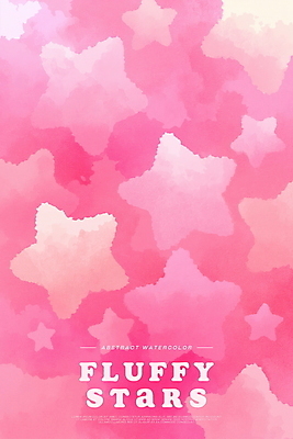 PSD 별 분홍색 백그라운드 일러스트 수채화 사람없음 키치 국내일러스트 자연요소 컬러 컨셉 파일형식