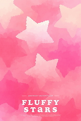 PSD 별 분홍색 백그라운드 일러스트 수채화 사람없음 키치 국내일러스트 자연요소 컬러 컨셉 파일형식